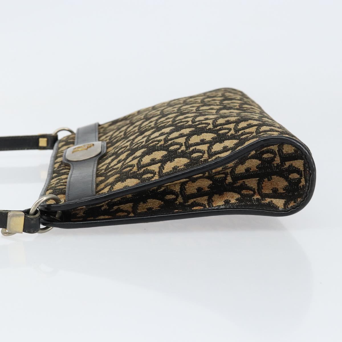 Christian Dior Trotter Canvas Shoulder Bag Navy Auth 156000
