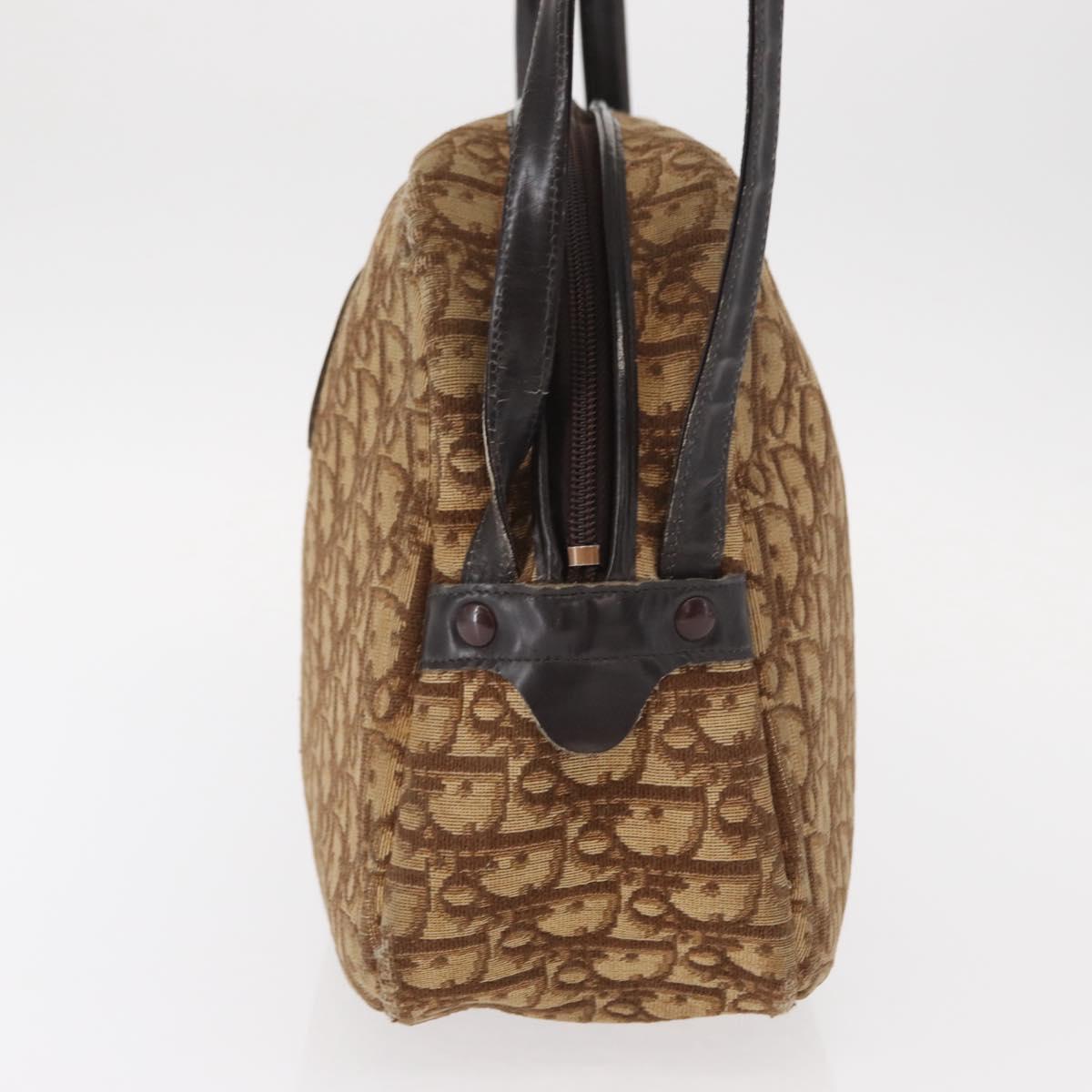 Christian Dior Trotter Canvas Shoulder Bag Brown Auth 156003