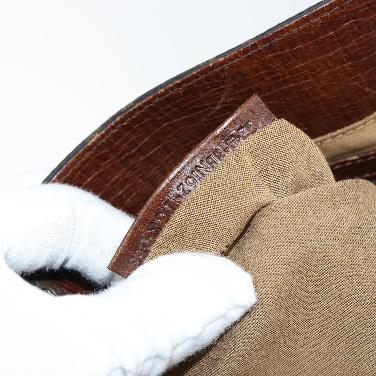 FENDI Zucca Canvas Etnico Hand Bag Black Brown Auth 156008