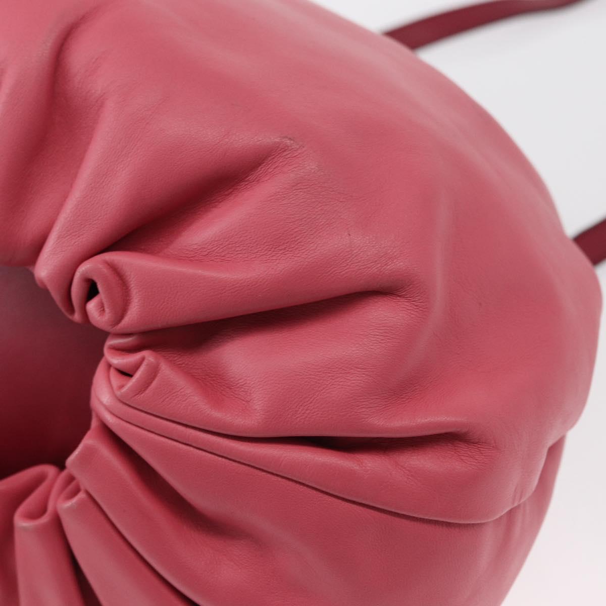 LOEWE Bounce bag Hand Bag Leather 2way Pink Gold Auth 156019