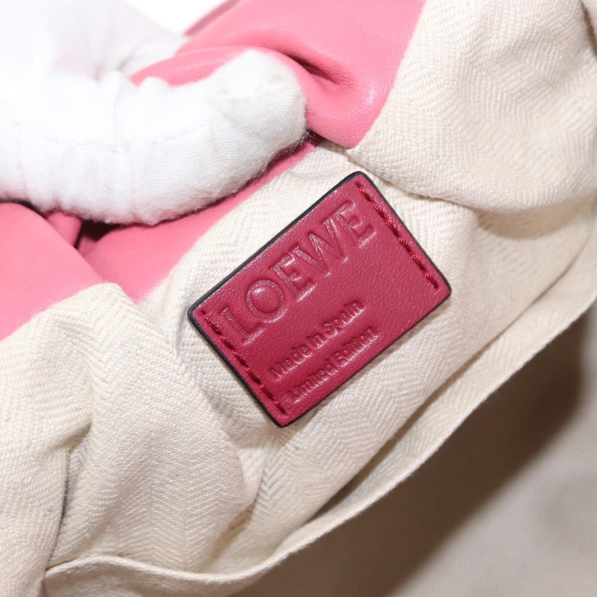 LOEWE Bounce bag Hand Bag Leather 2way Pink Gold Auth 156019