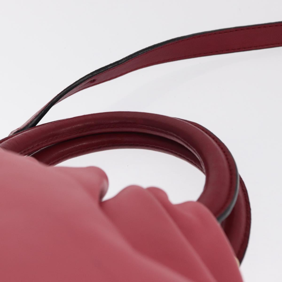 LOEWE Bounce bag Hand Bag Leather 2way Pink Gold Auth 156019