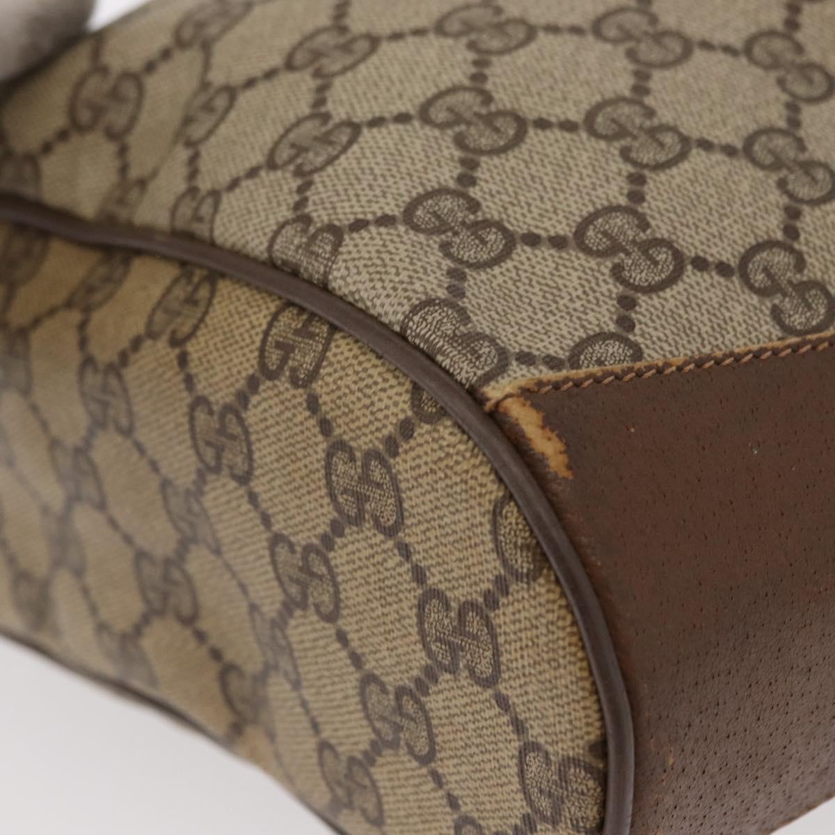 GUCCI GG Supreme Web Sherry Line Bag PVC Red Beige 41 02 034 Auth 156025