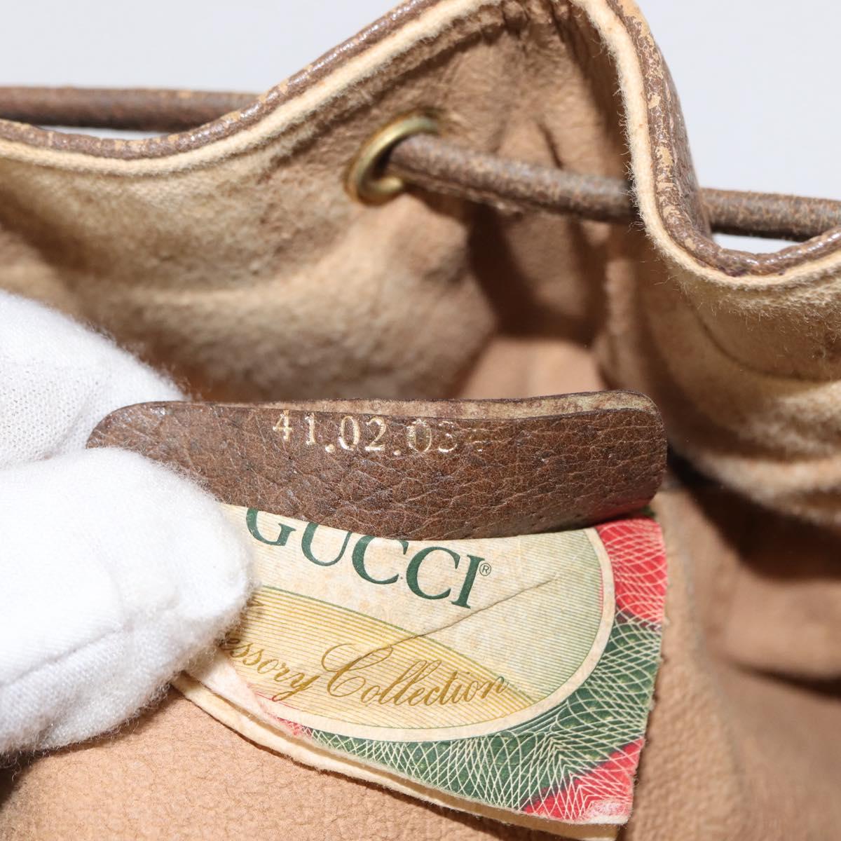 GUCCI GG Supreme Web Sherry Line Bag PVC Red Beige 41 02 034 Auth 156025