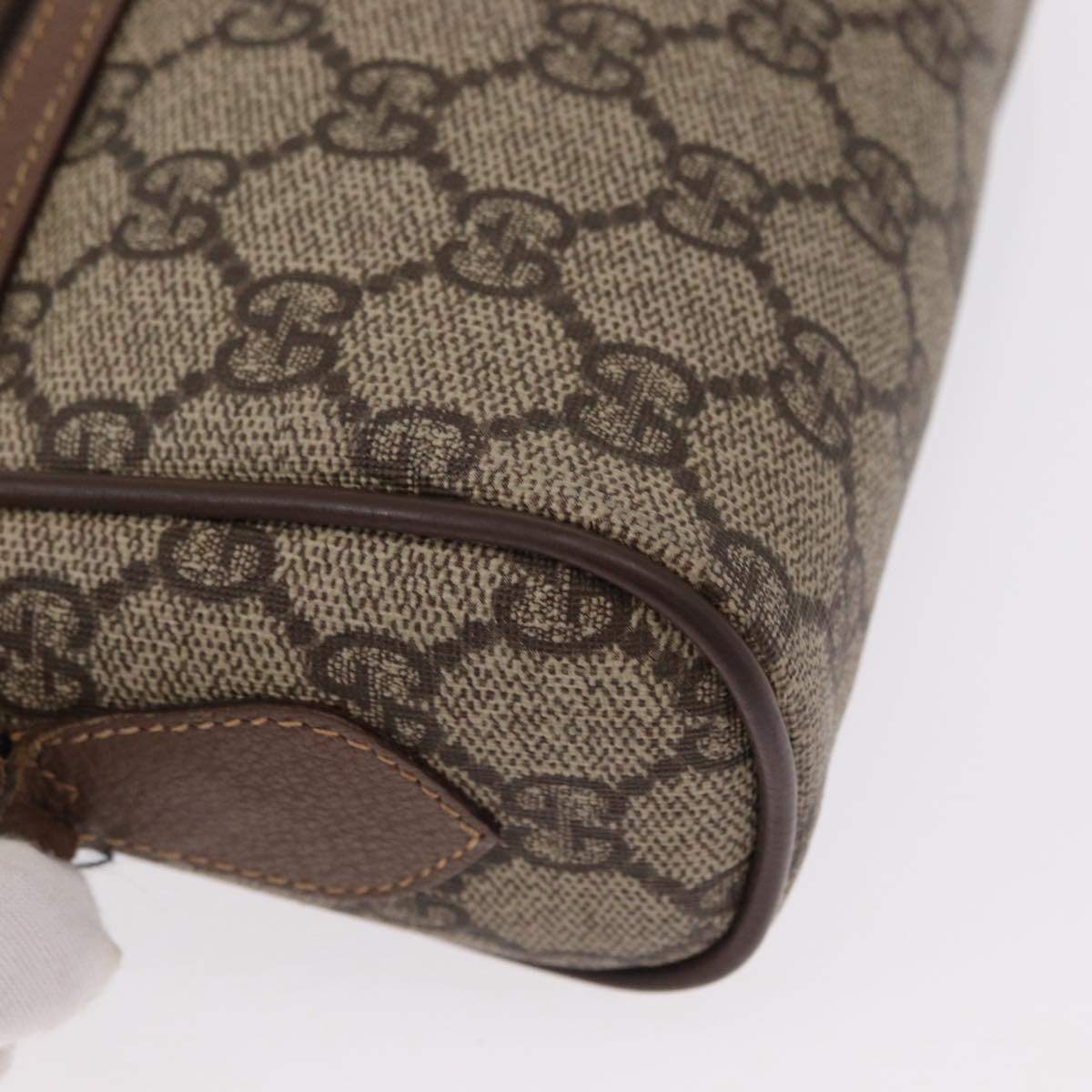 GUCCI GG Supreme Web Sherry Line Shoulder Bag PVC Red Beige Auth 156027