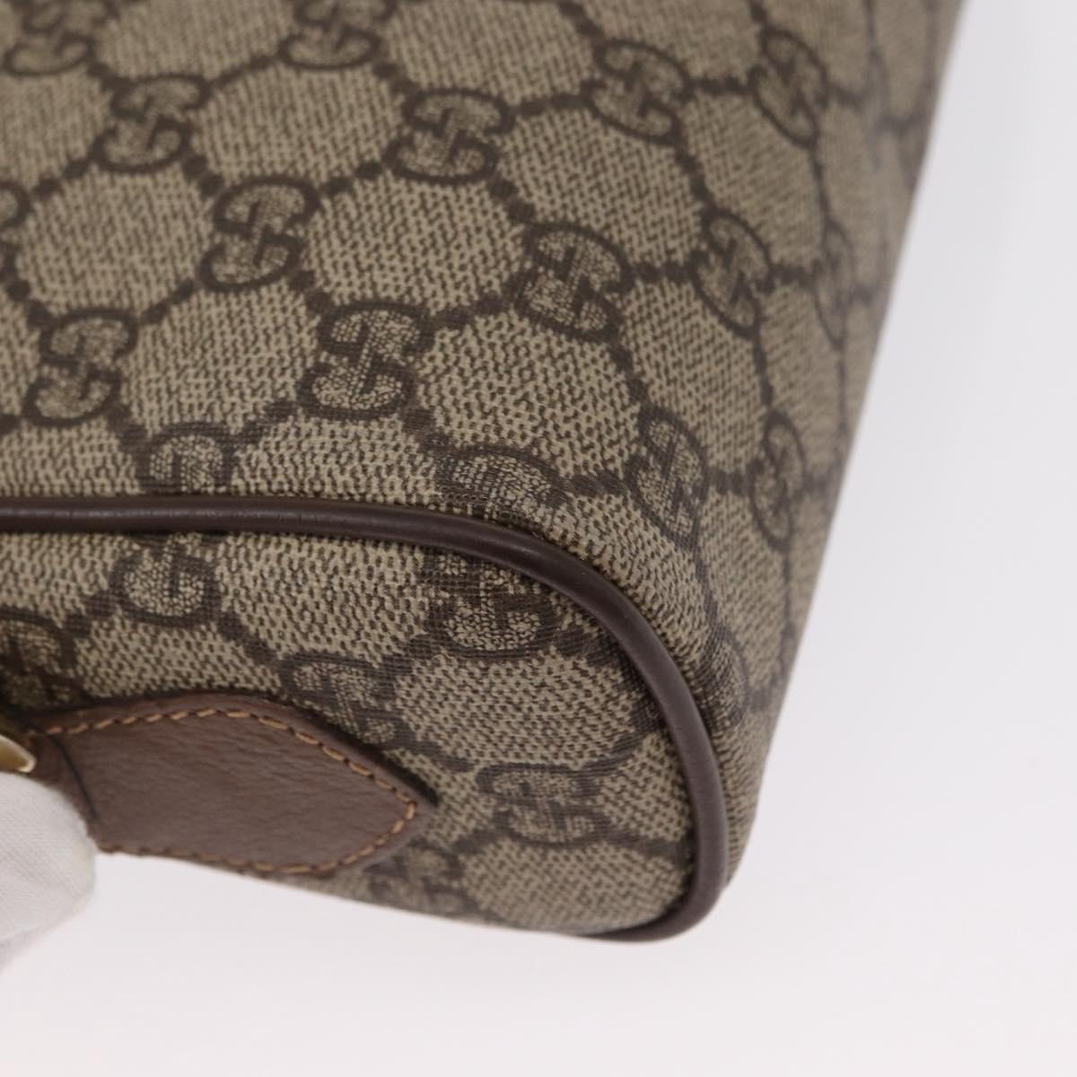 GUCCI GG Supreme Web Sherry Line Shoulder Bag PVC Red Beige Auth 156027