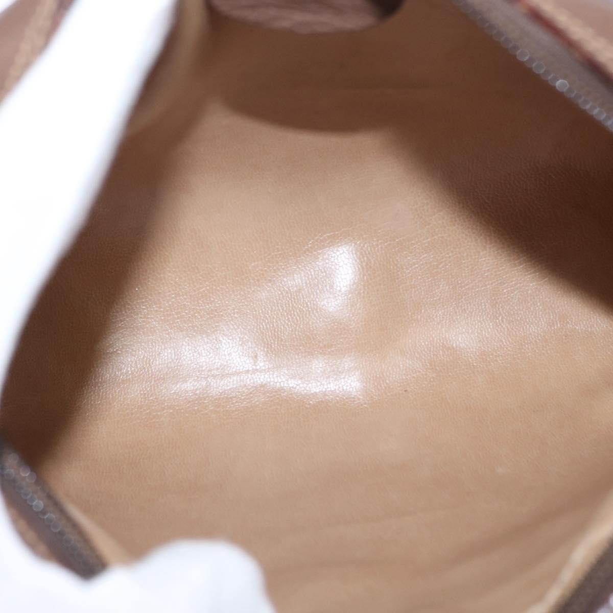 GUCCI GG Supreme Web Sherry Line Shoulder Bag PVC Red Beige Auth 156027