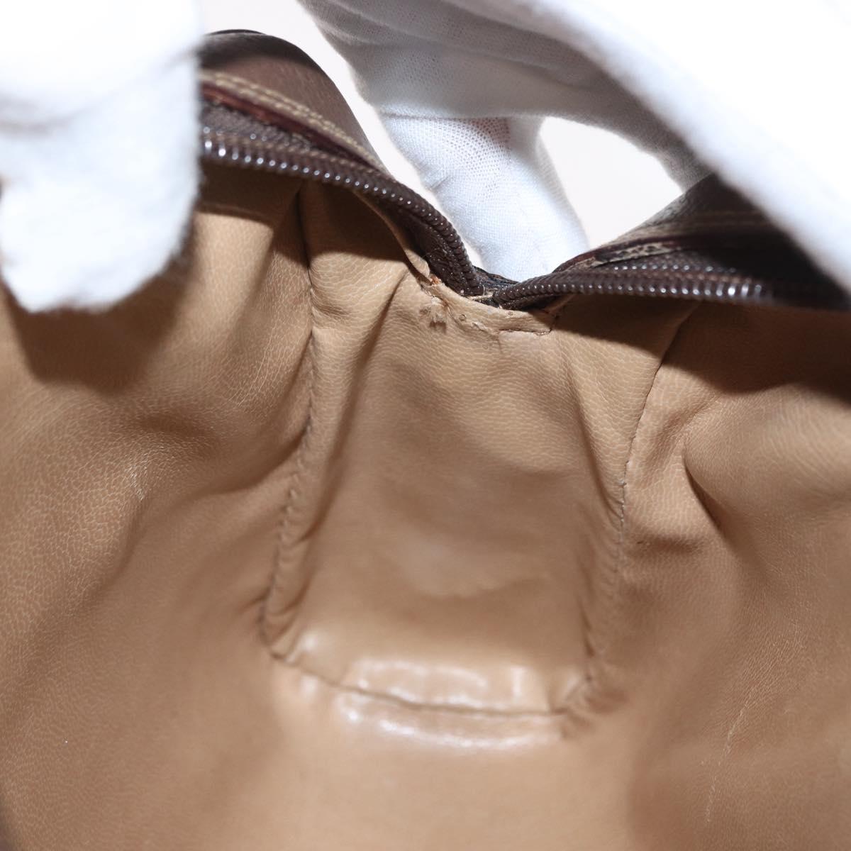 GUCCI GG Supreme Web Sherry Line Shoulder Bag PVC Red Beige Auth 156027