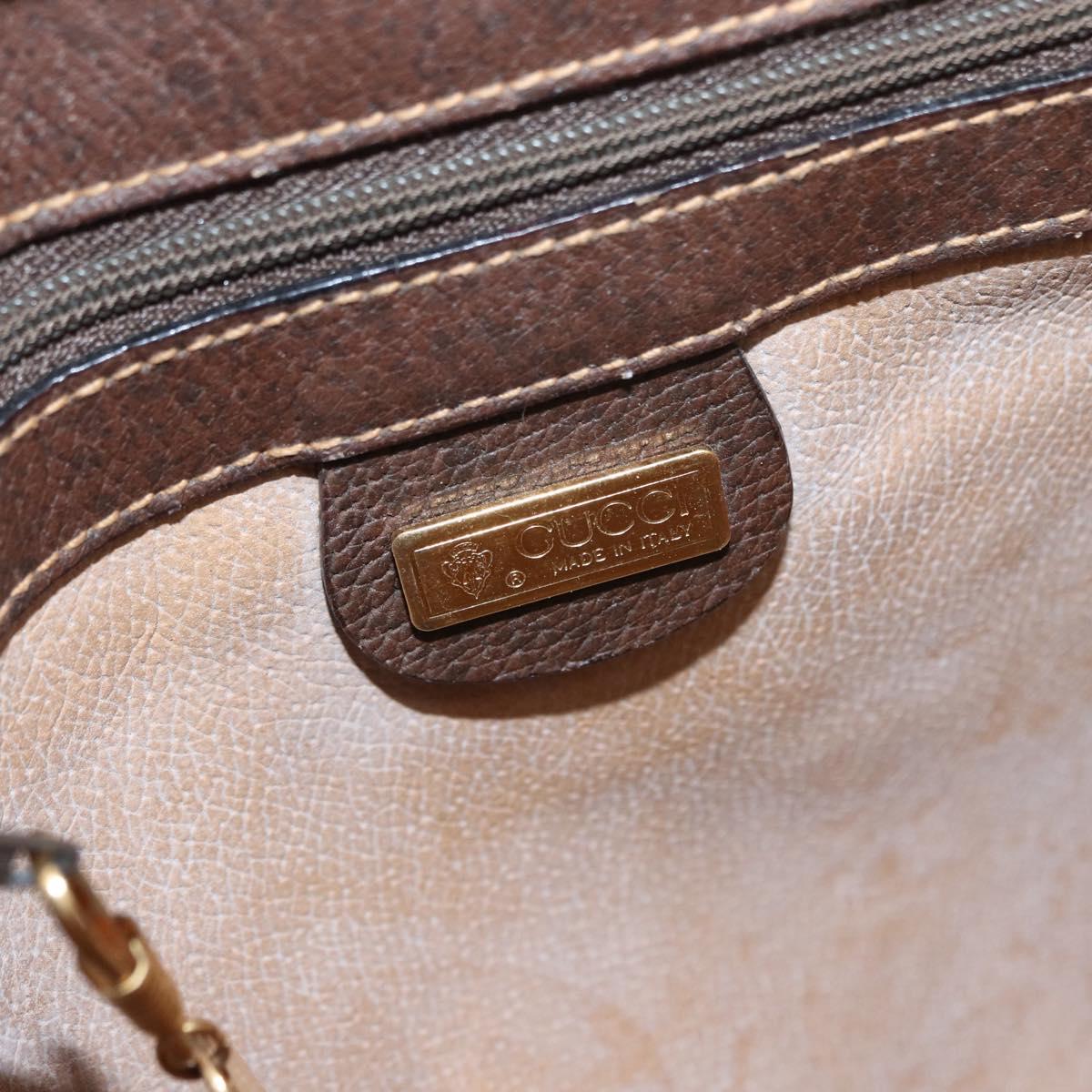 GUCCI GG Supreme Web Sherry Line Bag PVC Beige Gold 001 116 0914 Auth 156028