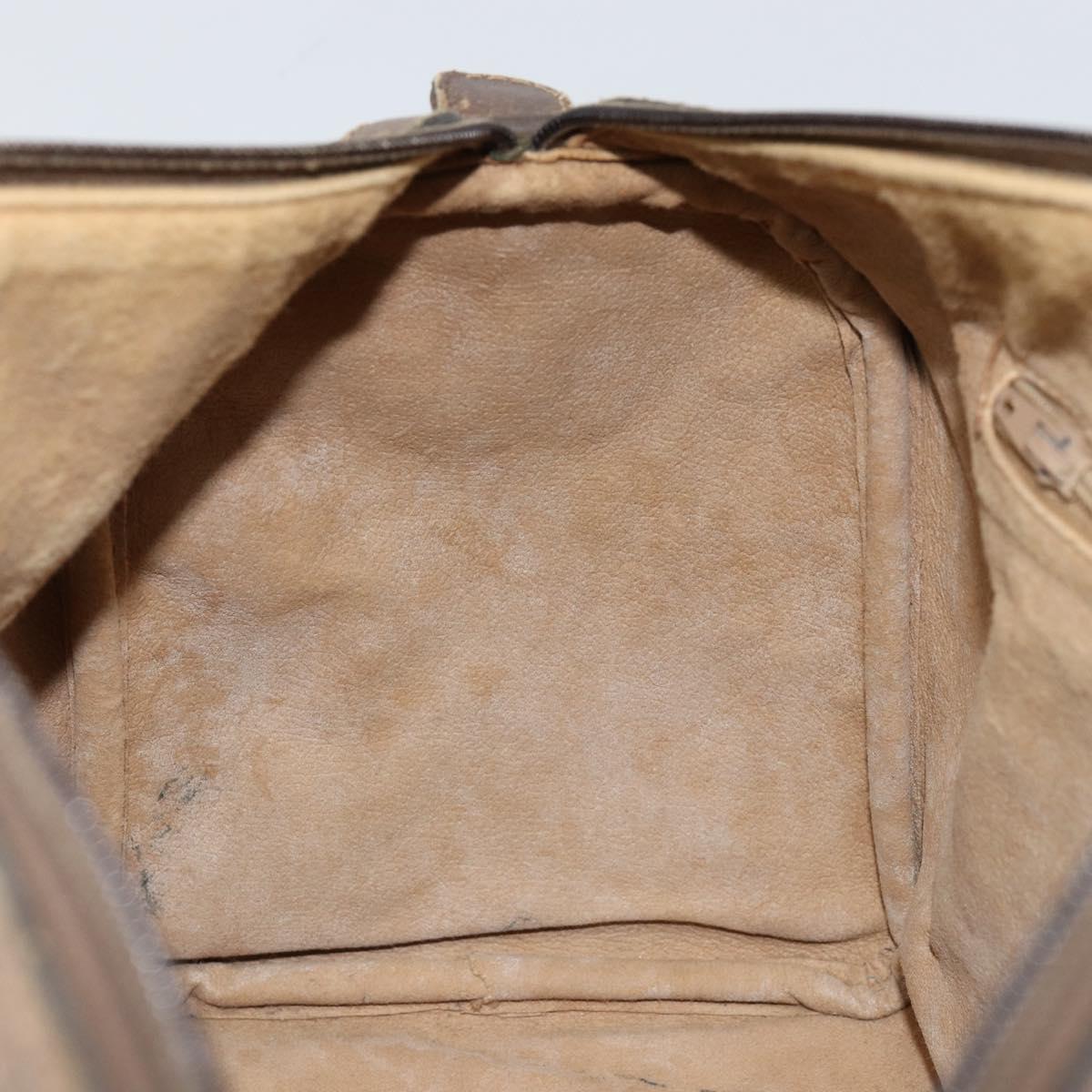 GUCCI GG Supreme Web Sherry Line Boston Bag PVC Beige Gold 58 02 007 Auth 156029