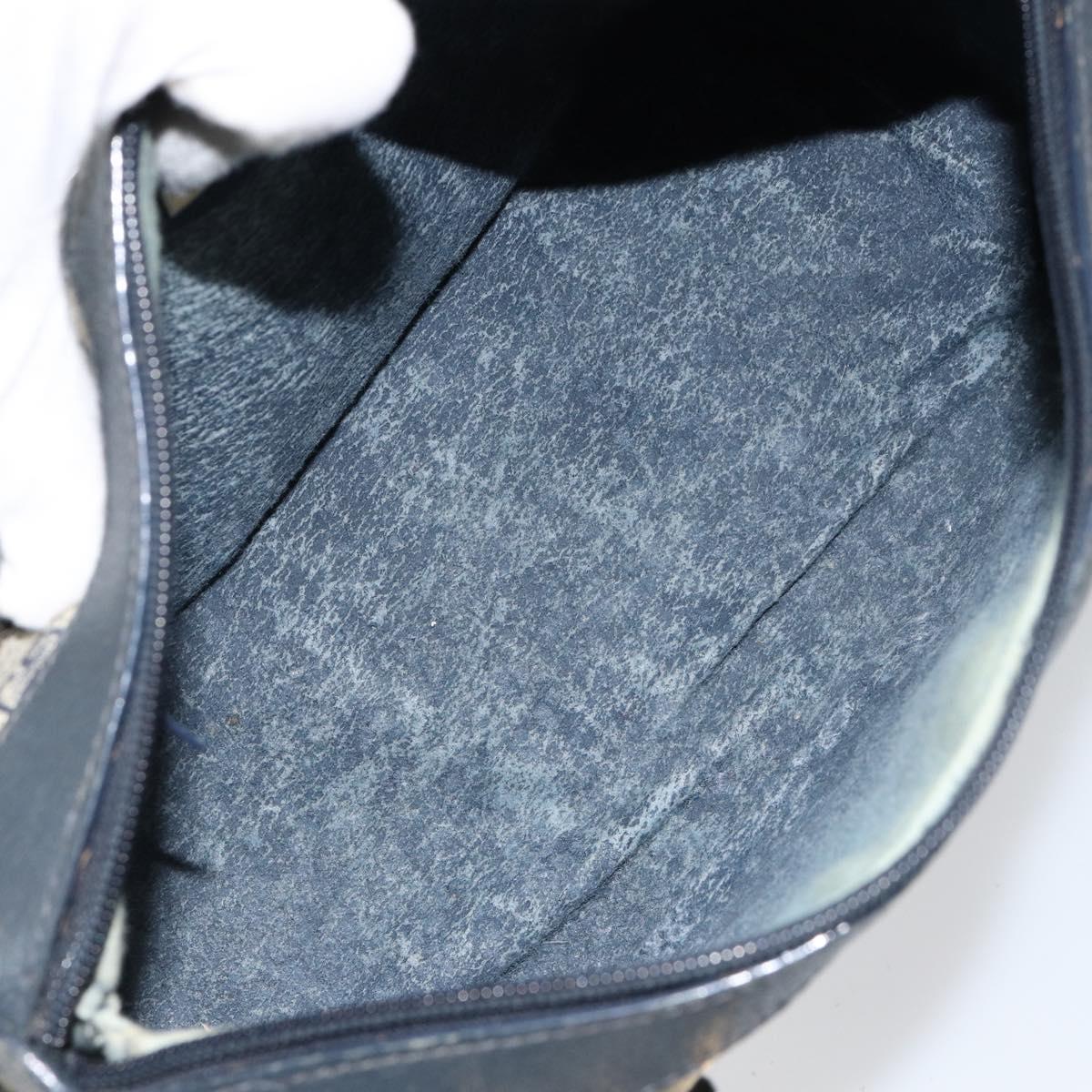 GUCCI GG Supreme Sherry Line Boston Bag PVC Navy Gold 002 39 0069 Auth 156034