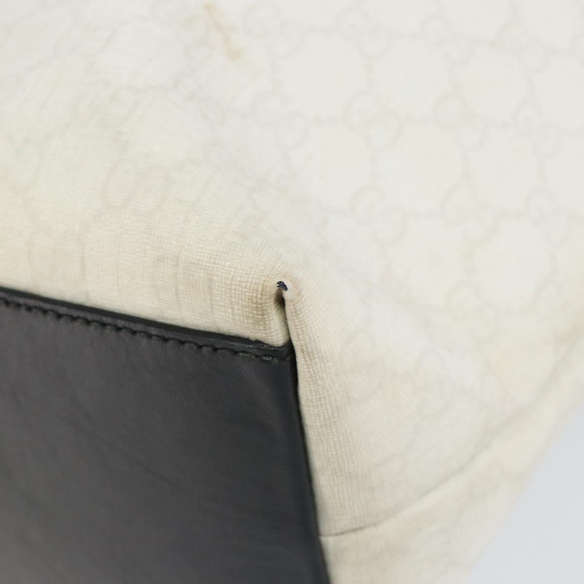 GUCCI GG Supreme Tote Bag PVC Leather Outlet White 257245 Auth 156037