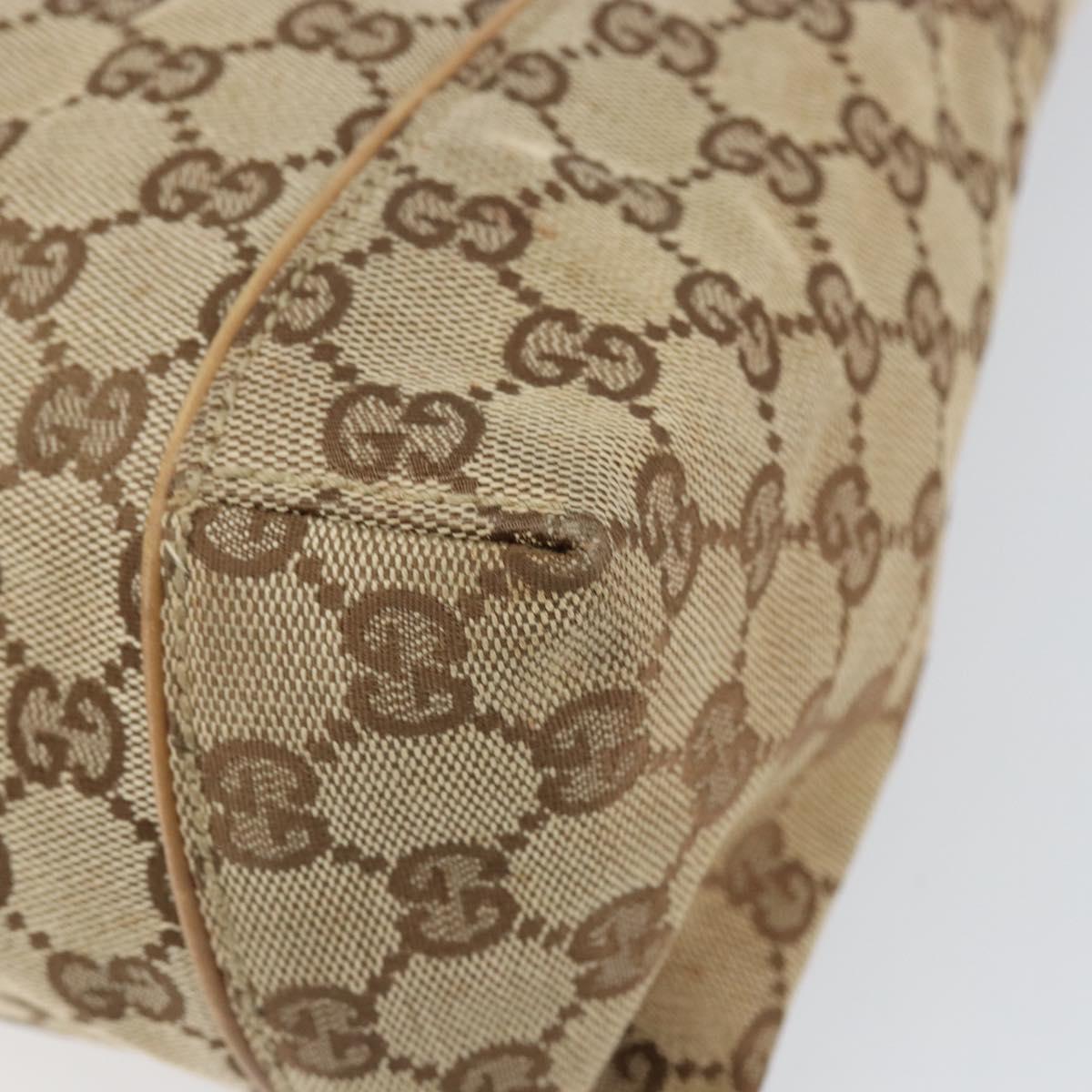 GUCCI GG Canvas Shoulder Bag Beige 101333 Auth 156039