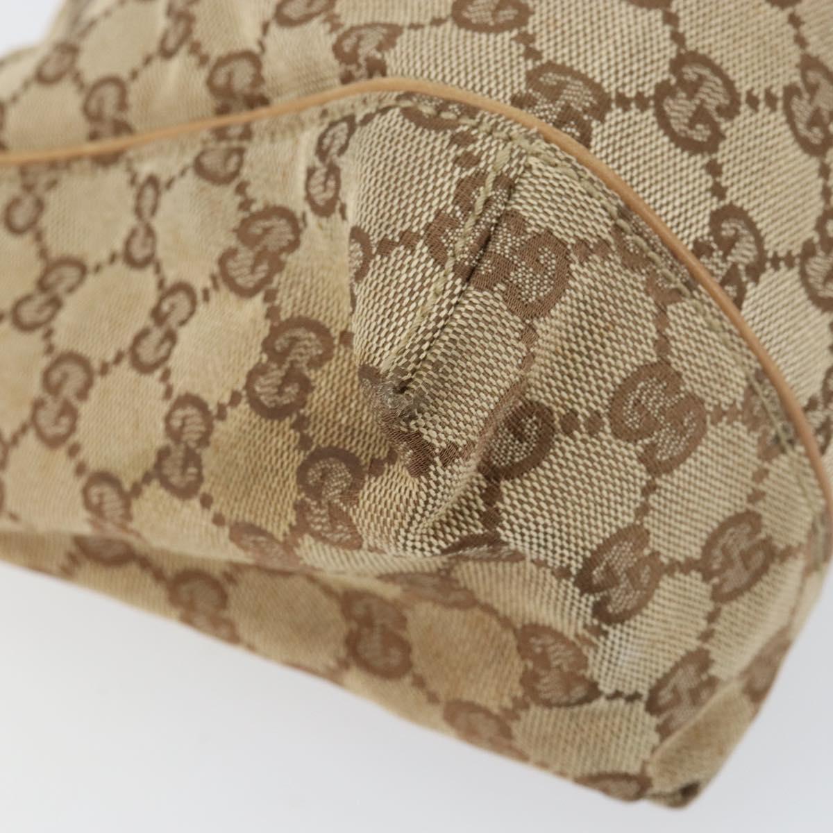 GUCCI GG Canvas Shoulder Bag Beige 101333 Auth 156039