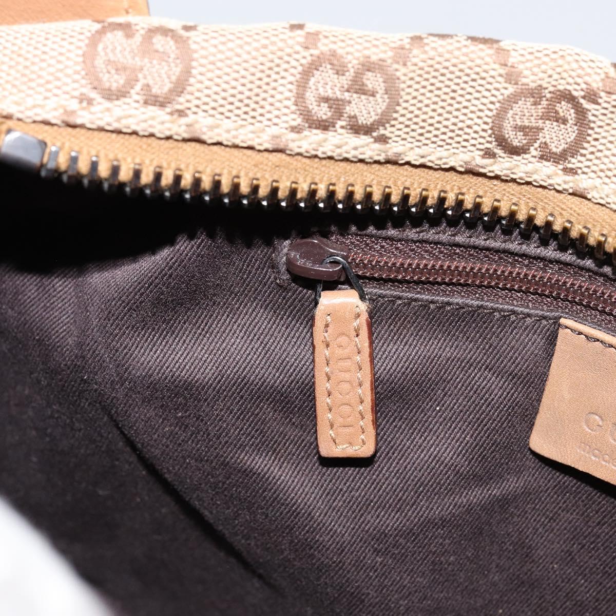 GUCCI GG Canvas Shoulder Bag Beige 101333 Auth 156039
