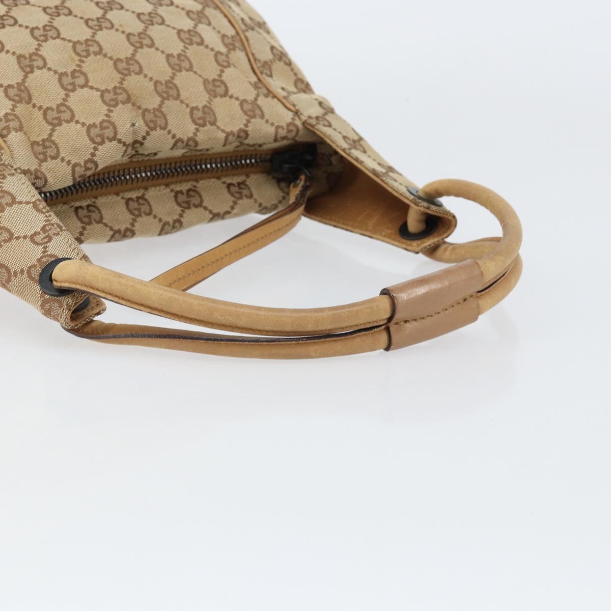 GUCCI GG Canvas Shoulder Bag Beige 101333 Auth 156039