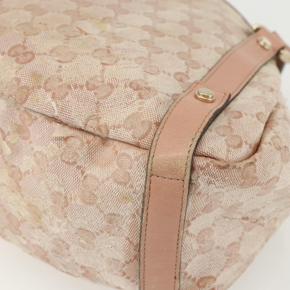 GUCCI GG Crystal Abbey Tote Bag Pink Gold 130736 Auth 156043
