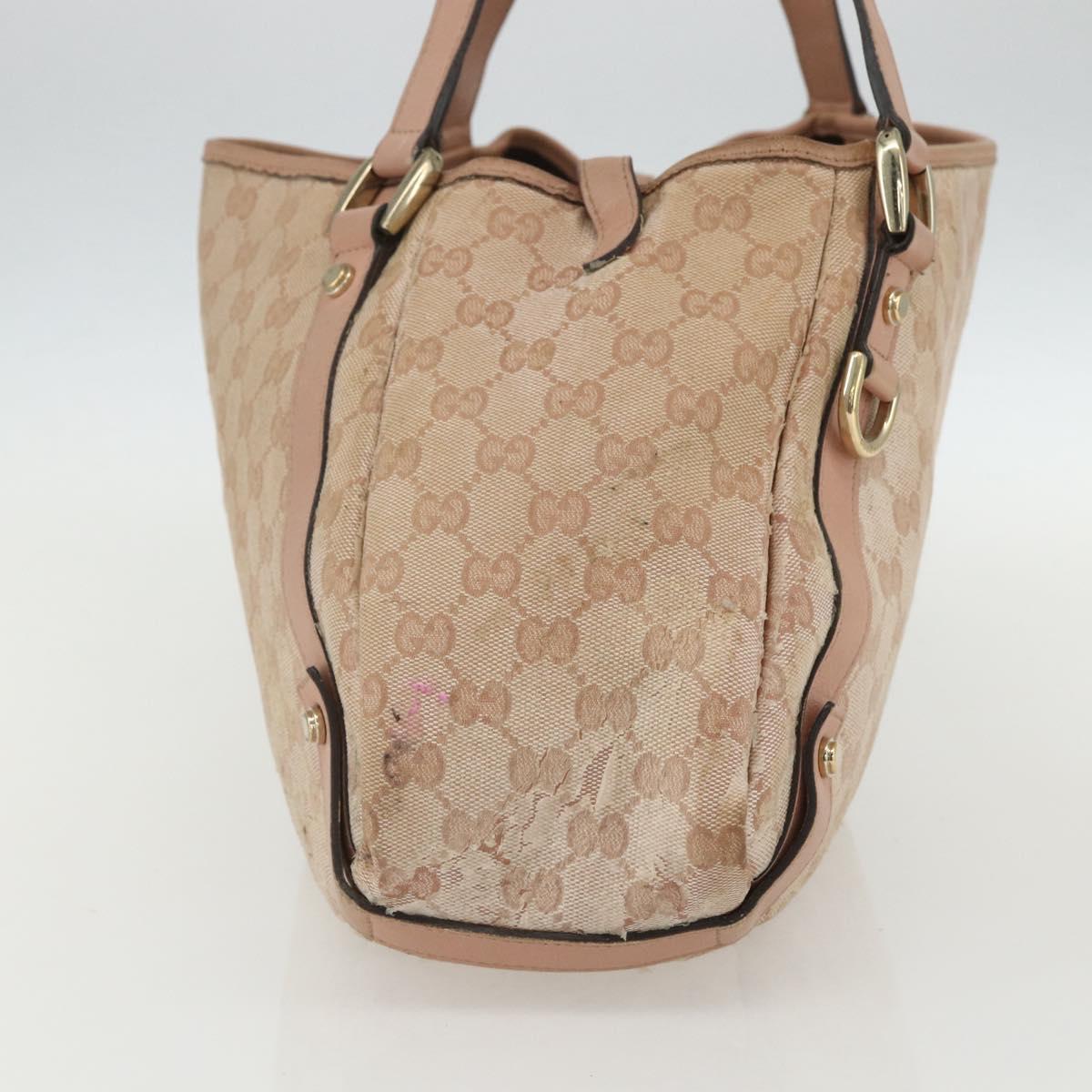 GUCCI GG Crystal Abbey Tote Bag Pink Gold 130736 Auth 156043