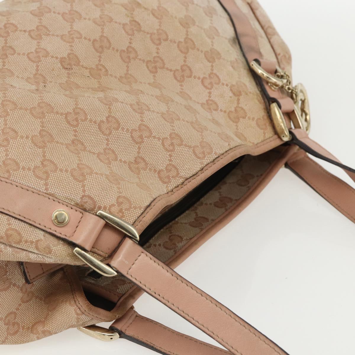 GUCCI GG Crystal Abbey Tote Bag Pink Gold 130736 Auth 156043