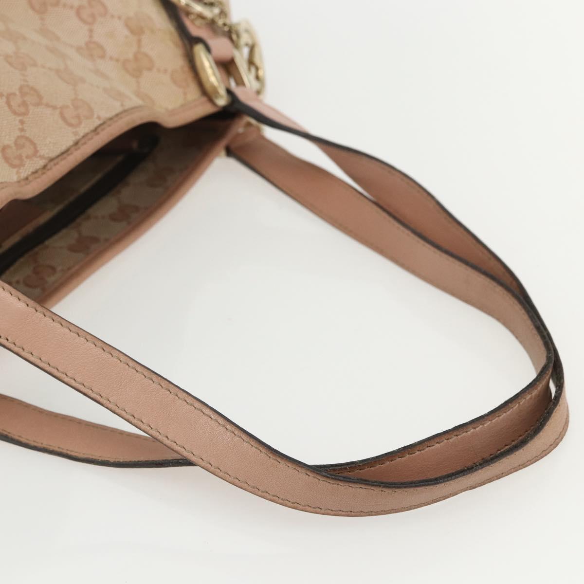 GUCCI GG Crystal Abbey Tote Bag Pink Gold 130736 Auth 156043