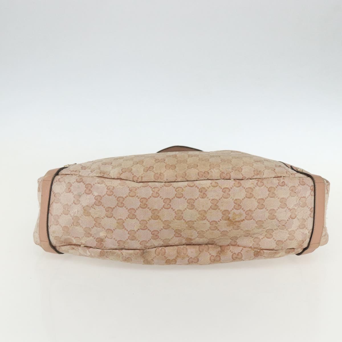 GUCCI GG Crystal Abbey Tote Bag Pink Gold 130736 Auth 156043