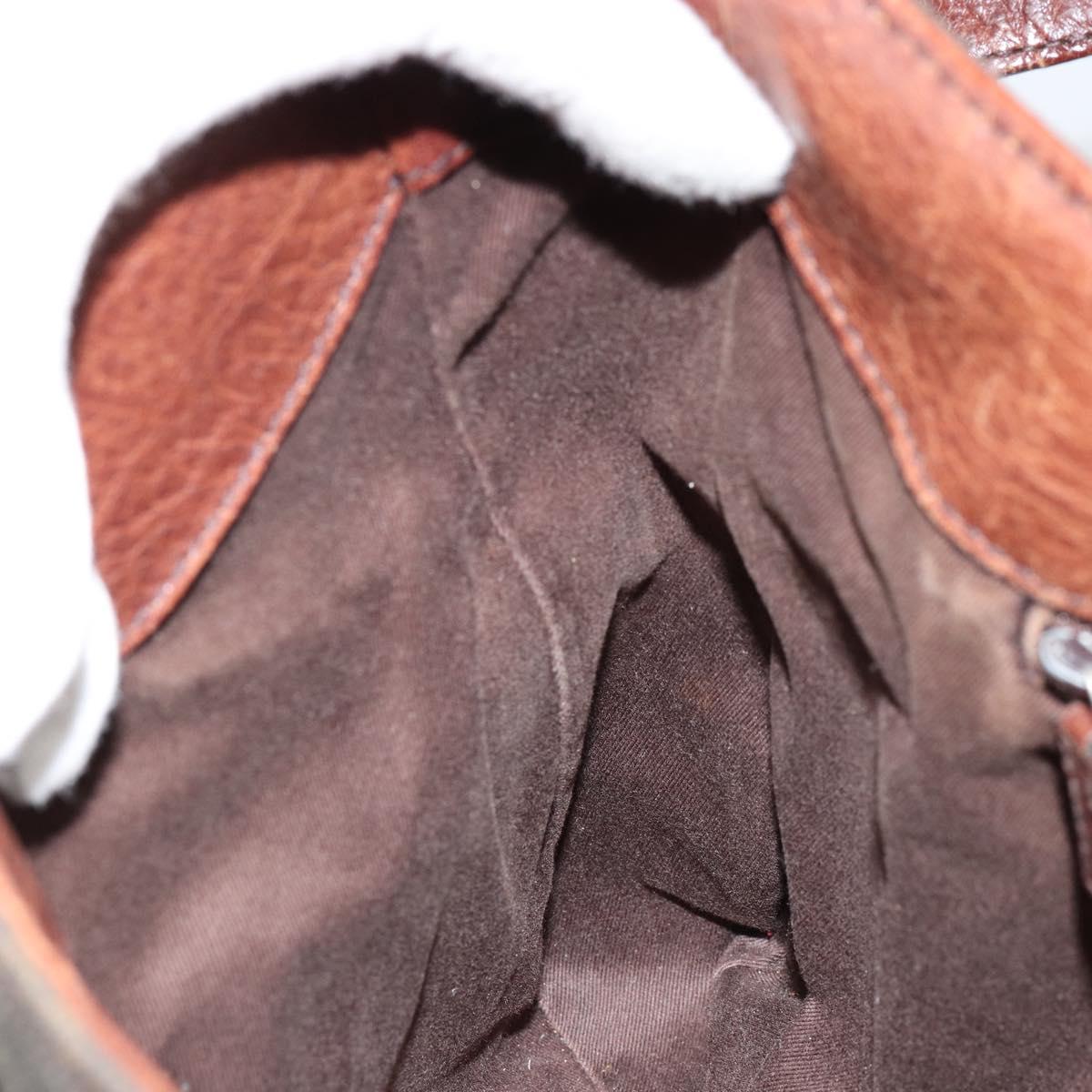 GUCCI Horsebit GG Canvas Shoulder Bag Black 101975 Auth 156044