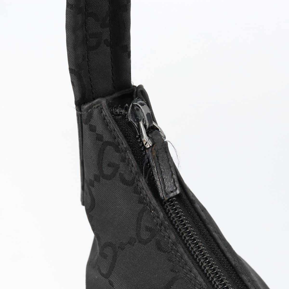 GUCCI GG Canvas Shoulder Bag Black 001 3386 Auth 156046