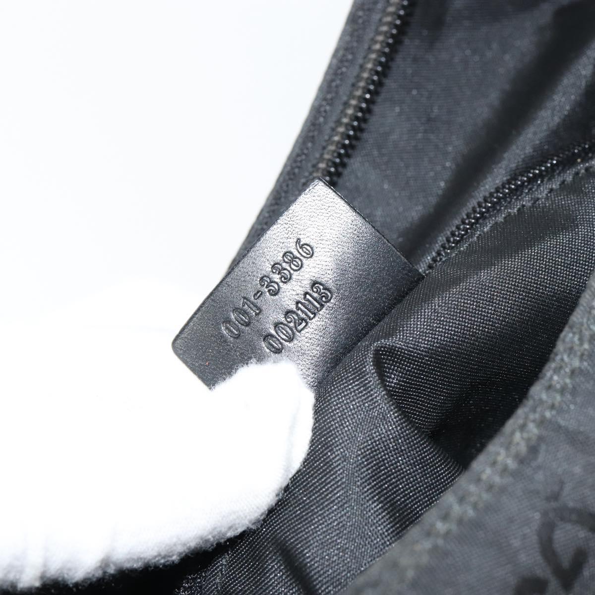 GUCCI GG Canvas Shoulder Bag Black 001 3386 Auth 156046