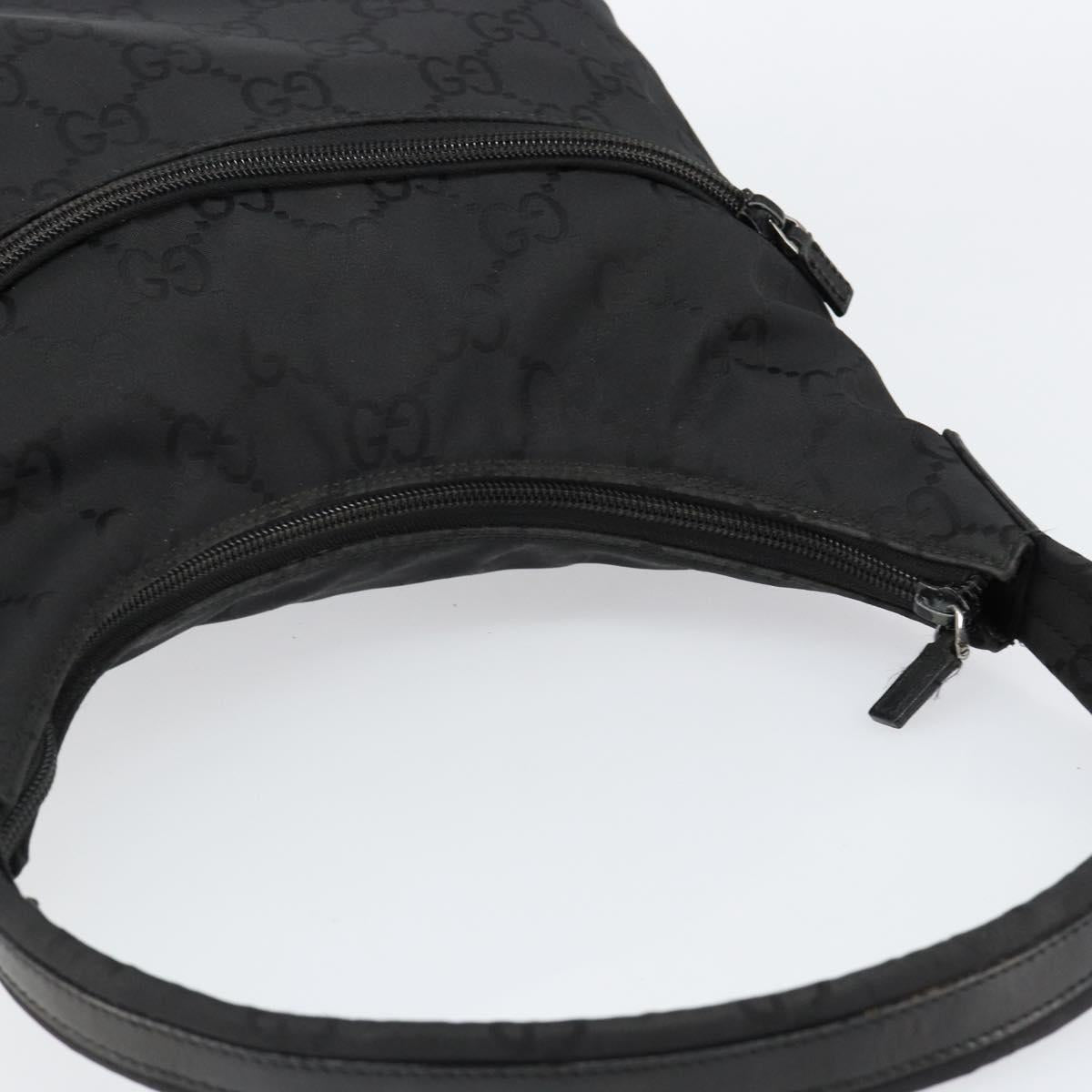 GUCCI GG Canvas Shoulder Bag Black 001 3386 Auth 156046