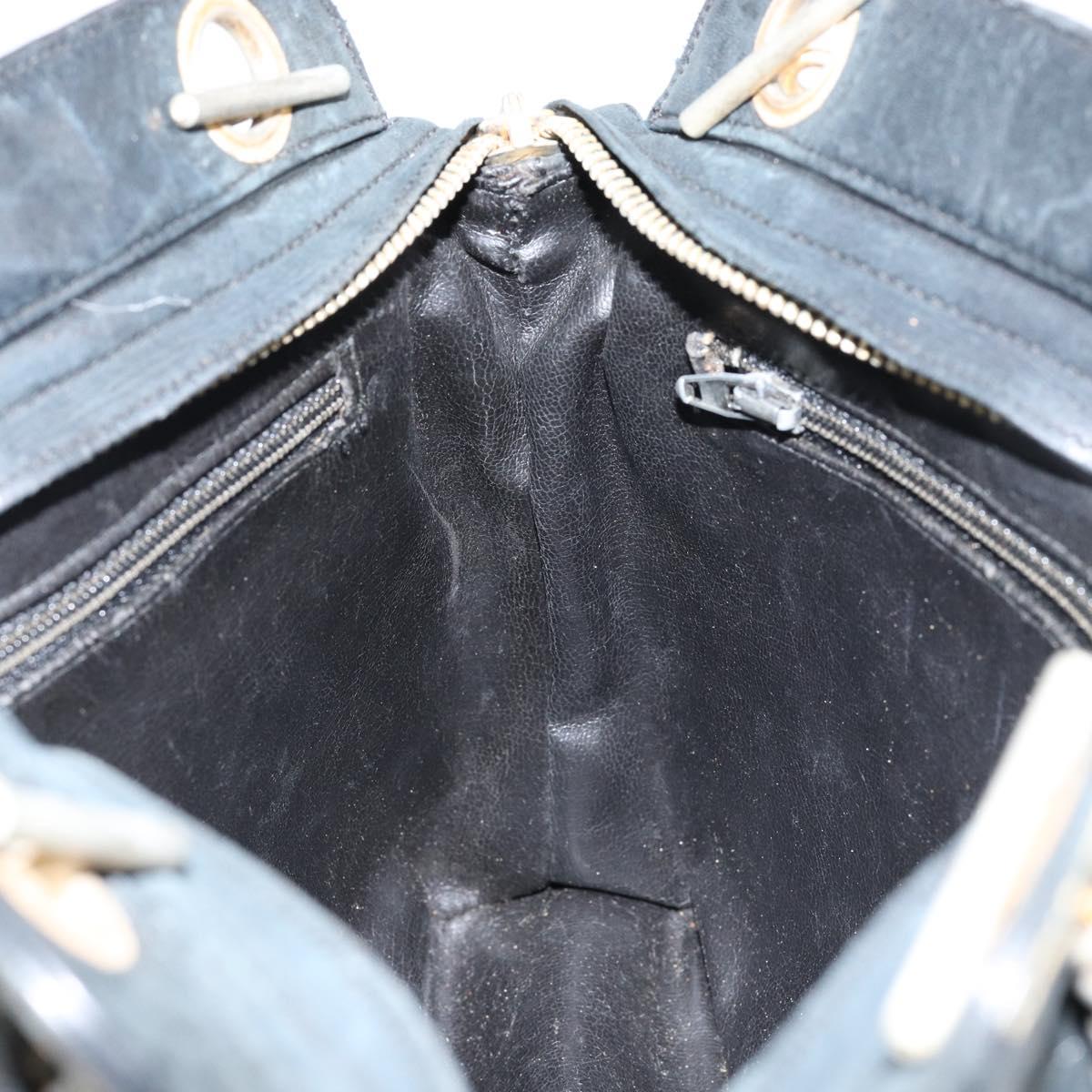 CHANEL Matelasse Chain Shoulder Bag Lamb Skin Black Gold CC Auth 156051