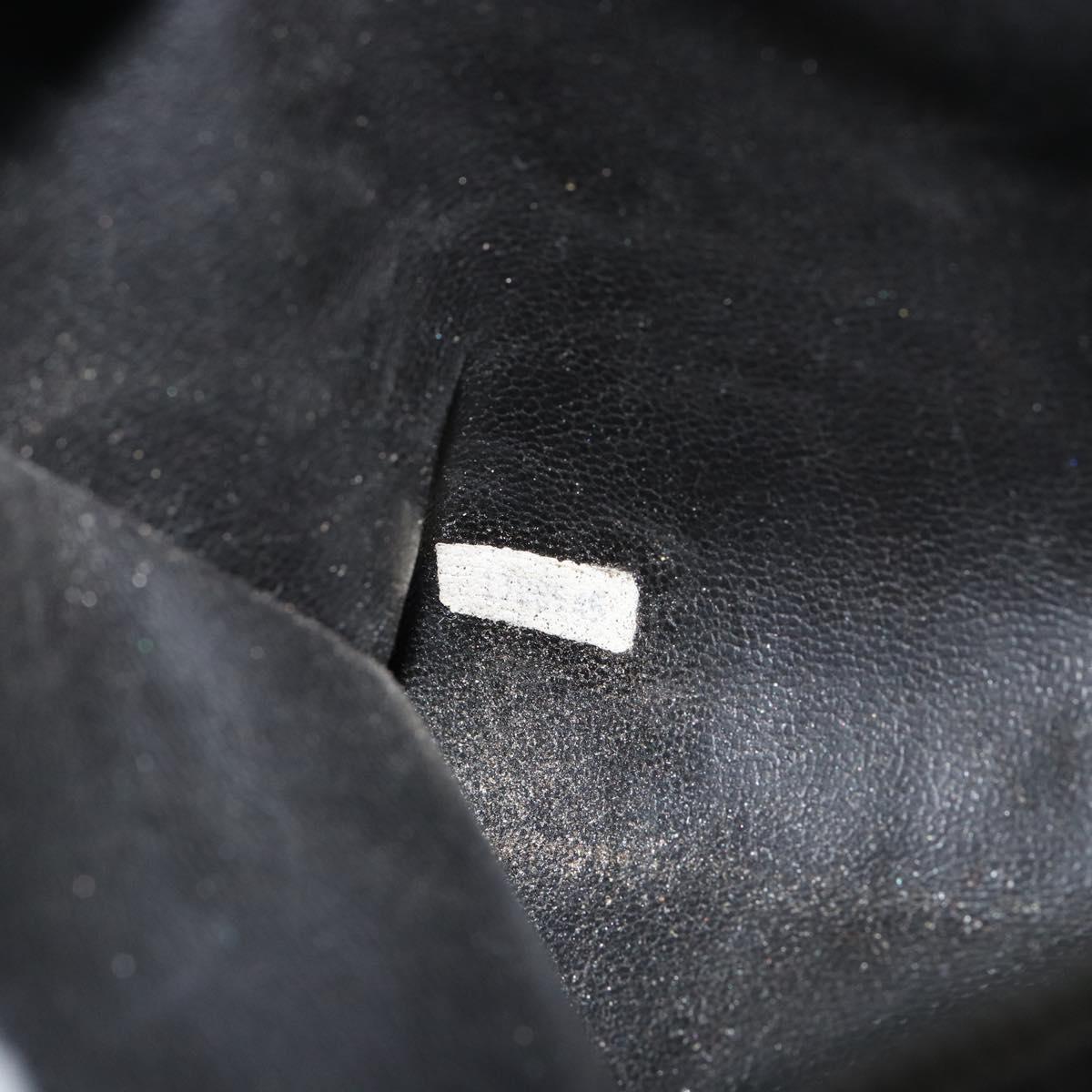 CHANEL Matelasse Chain Shoulder Bag Lamb Skin Black Gold CC Auth 156051