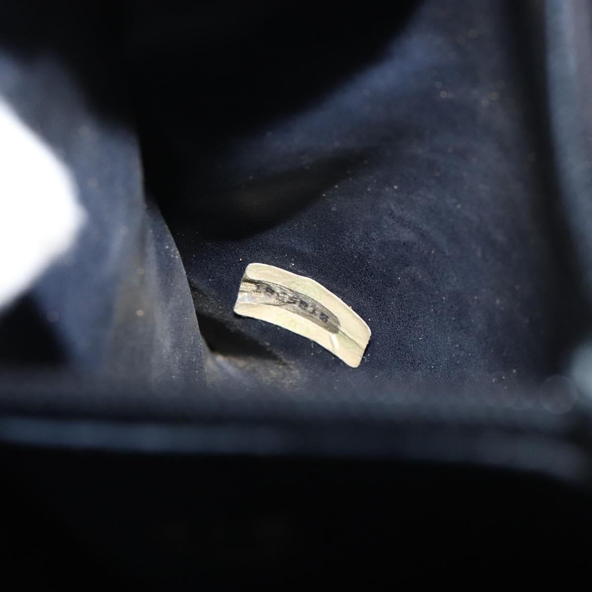 CHANEL Chain V Stitch Shoulder Bag Lamb Skin Black Gold CC Auth 156053