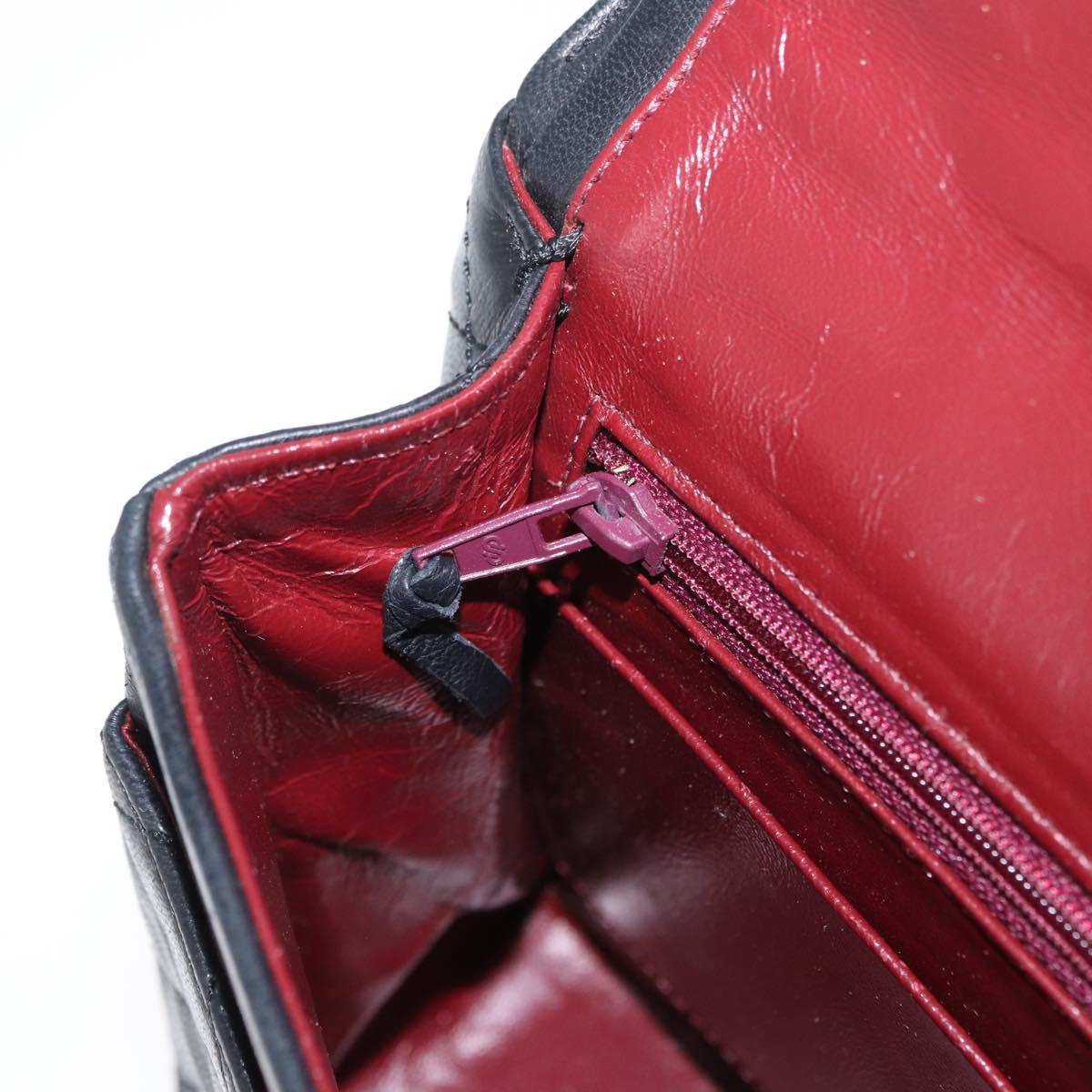 CHANEL Matelasse 25 Double Flap Paris Only Bag Lamb Skin Black CC Auth 156054