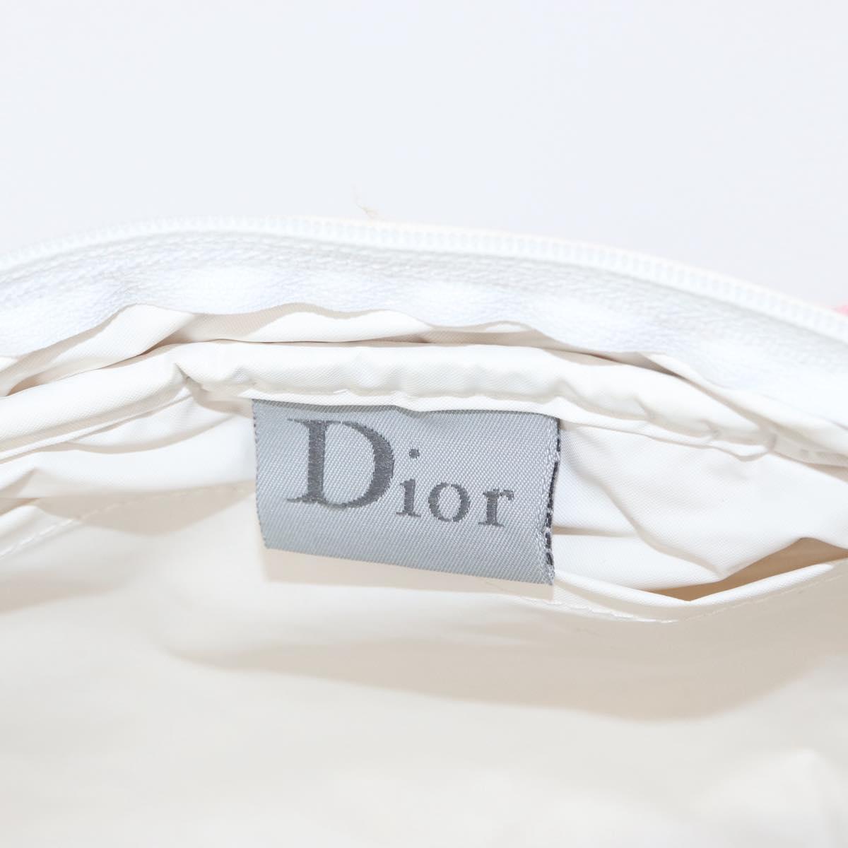 Christian Dior Trotter Canvas Hand Bag Pile Pink Auth 156061