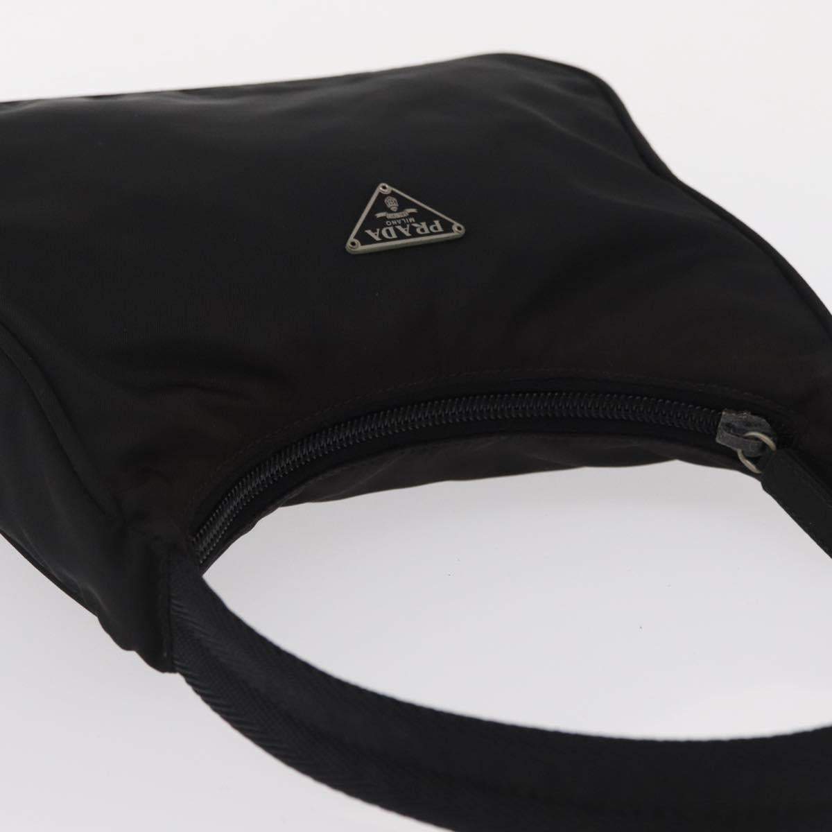 PRADA Hand Bag Nylon Black Auth 156063