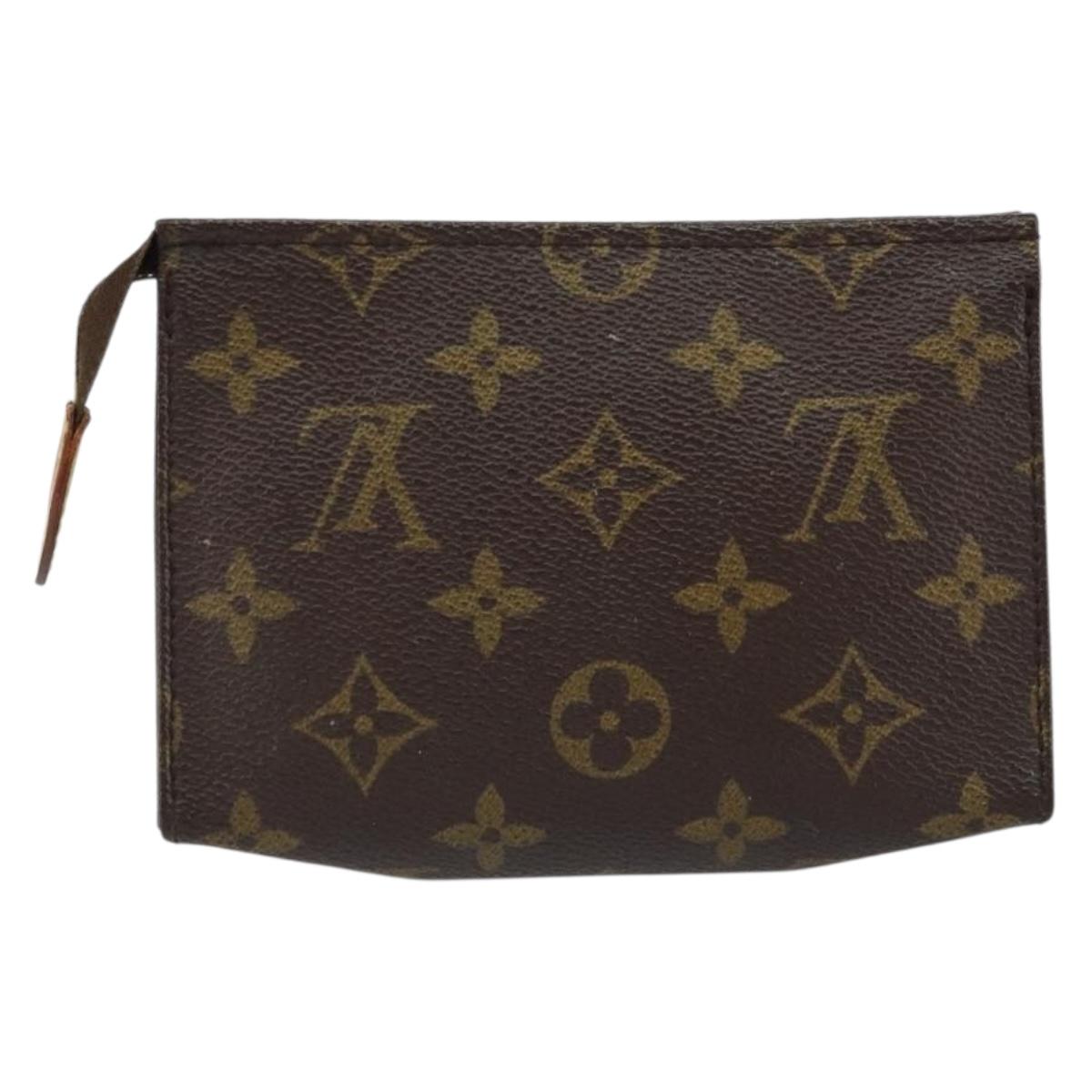 LOUIS VUITTON Monogram Poche Toilette 15 Pouch M47546 LV Auth 156074