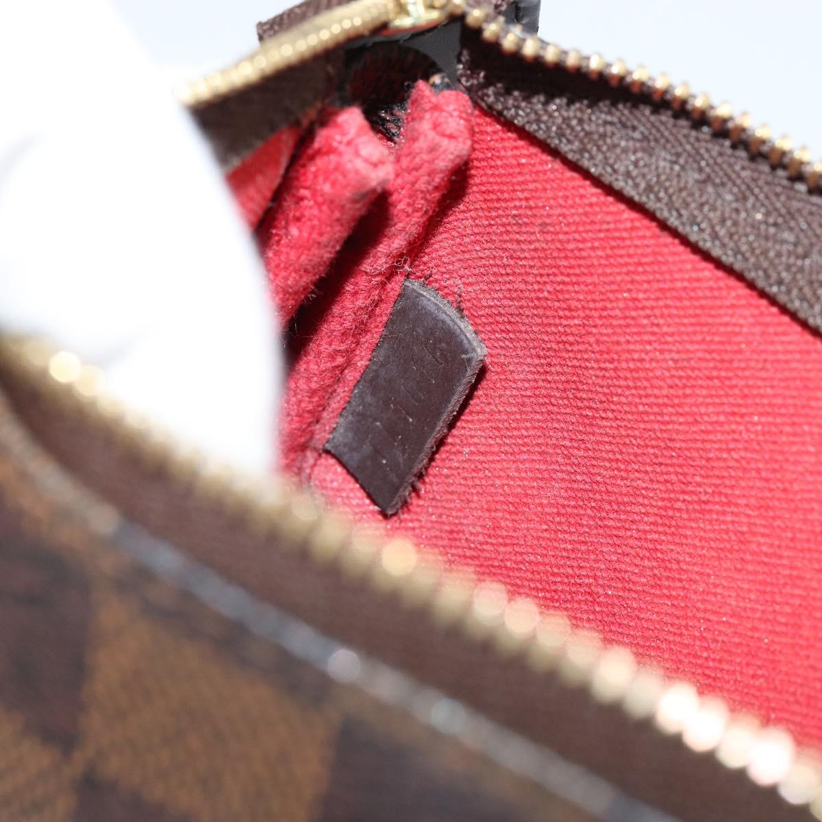 LOUIS VUITTON Damier Ebene Mini Pochette Accessoires Pouch N58009 LV Auth 156078