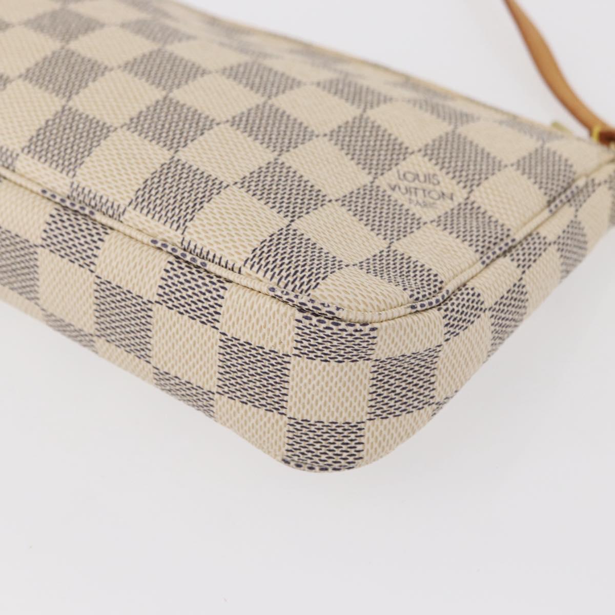 LOUIS VUITTON Damier Azur Pochette Accessoires Pouch N51986 LV Auth 156079