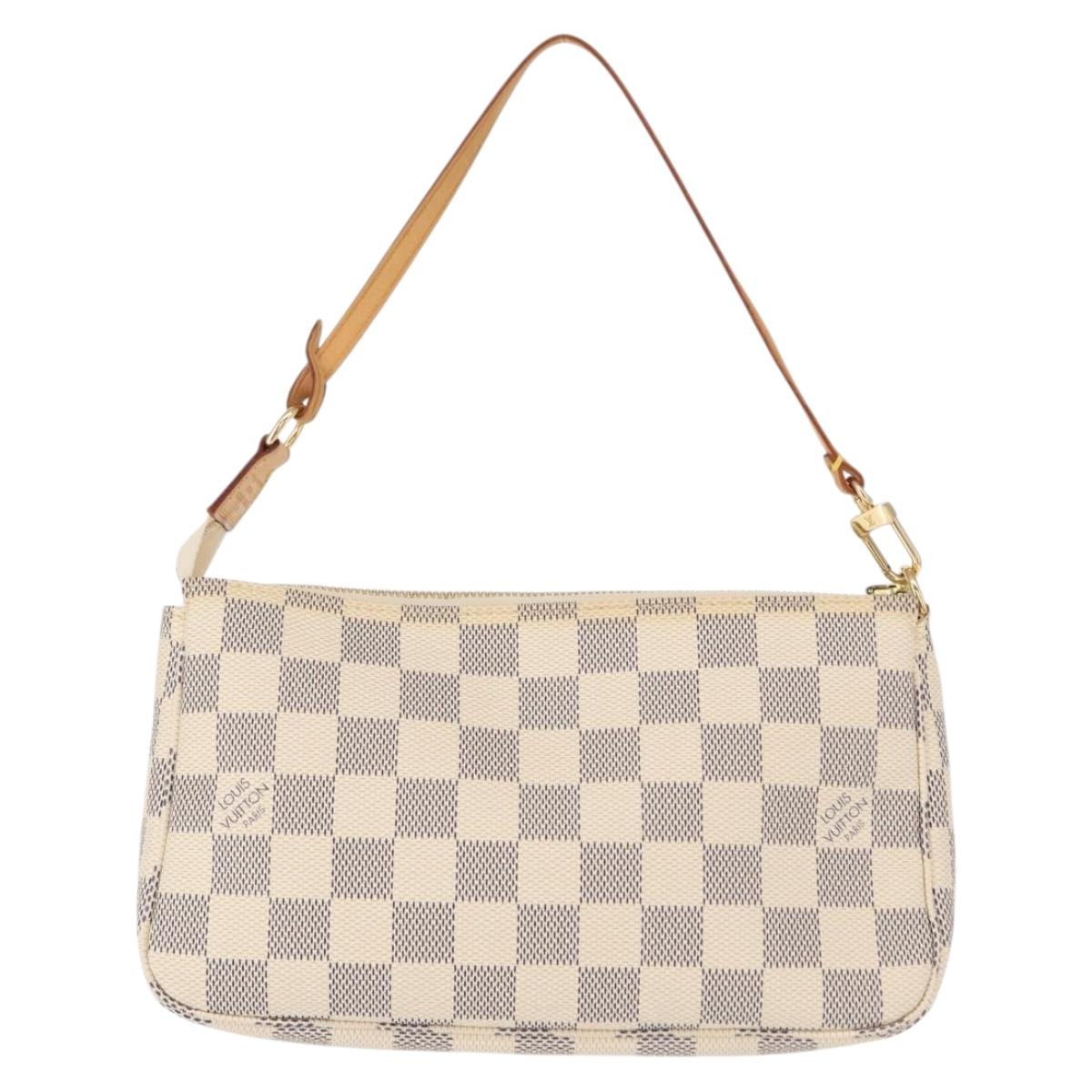 LOUIS VUITTON Damier Azur Pochette Accessoires Pouch N51986 LV Auth 156079