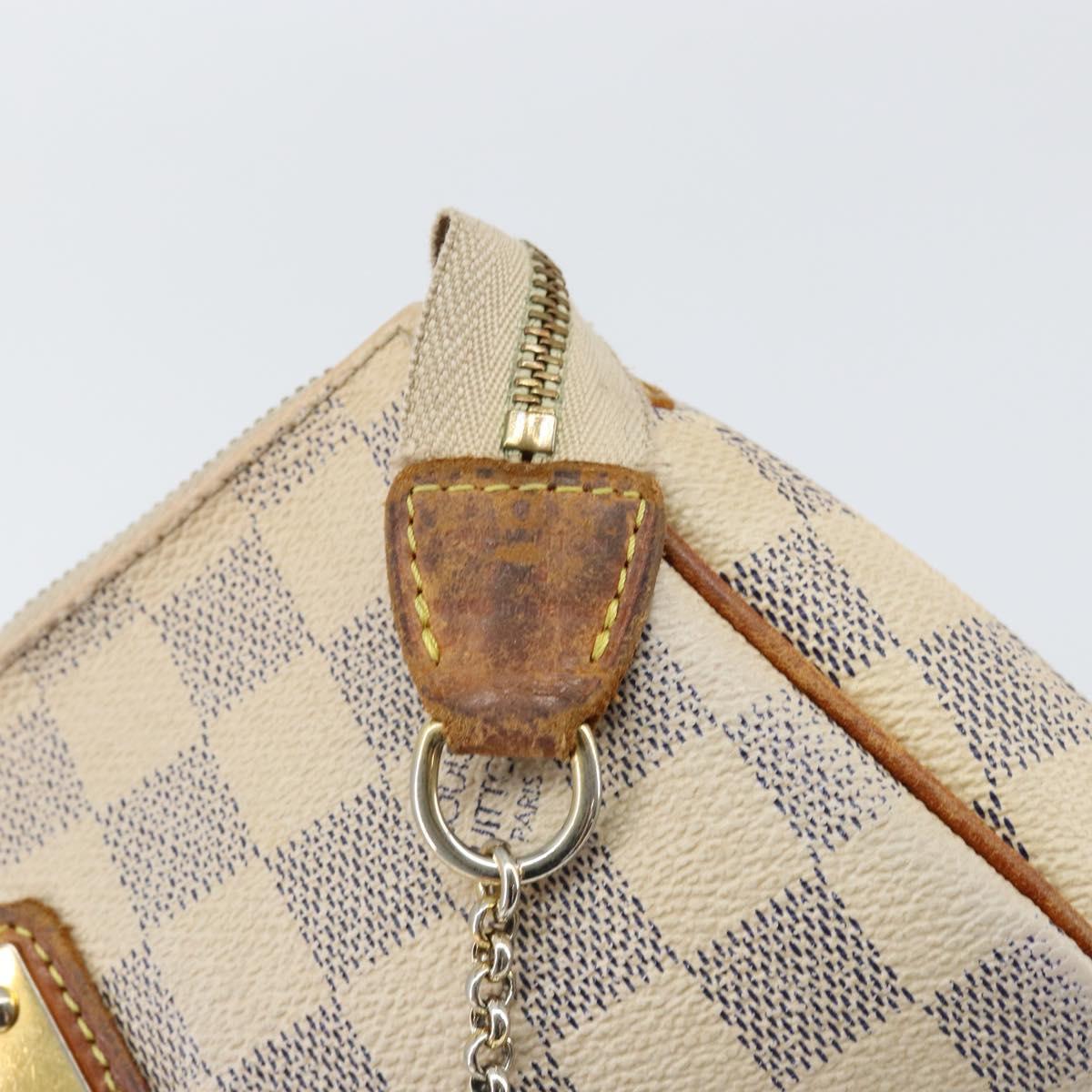 LOUIS VUITTON Damier Azur Eva Shoulder Bag 2way N55214 LV Auth 156080