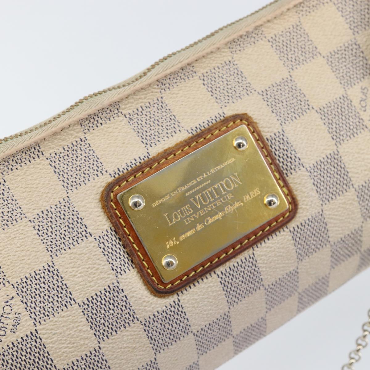 LOUIS VUITTON Damier Azur Eva Shoulder Bag 2way N55214 LV Auth 156080