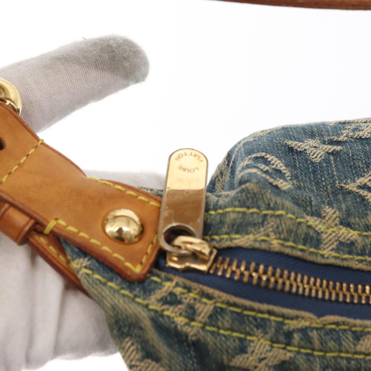 LOUIS VUITTON Monogram Denim Buggy PM Shoulder Bag Blue M95049 LV Auth 156081V