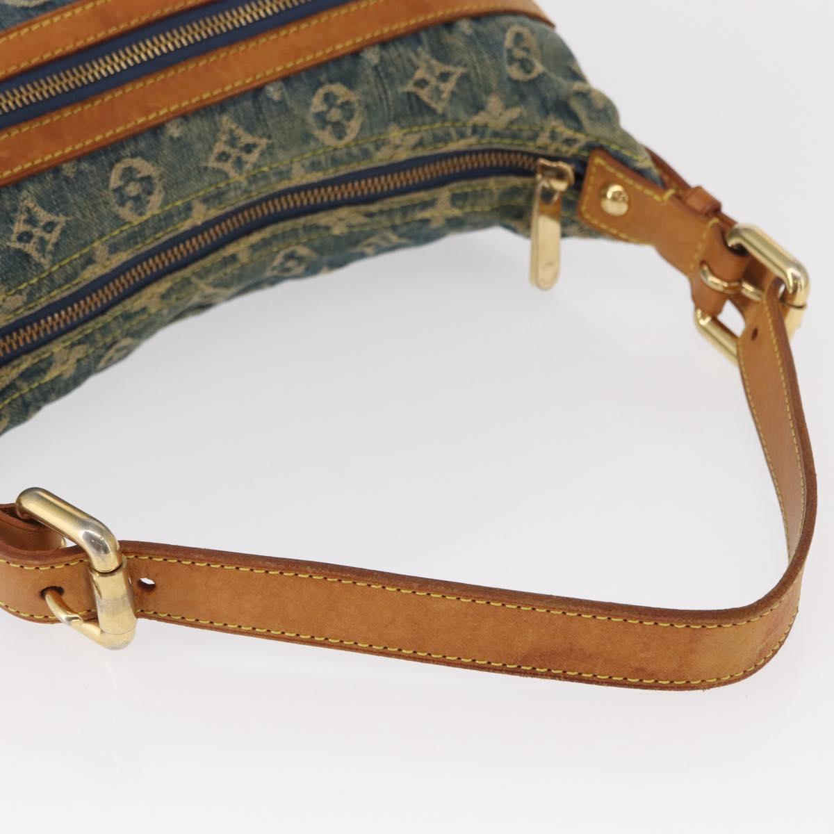LOUIS VUITTON Monogram Denim Buggy PM Shoulder Bag Blue M95049 LV Auth 156081V