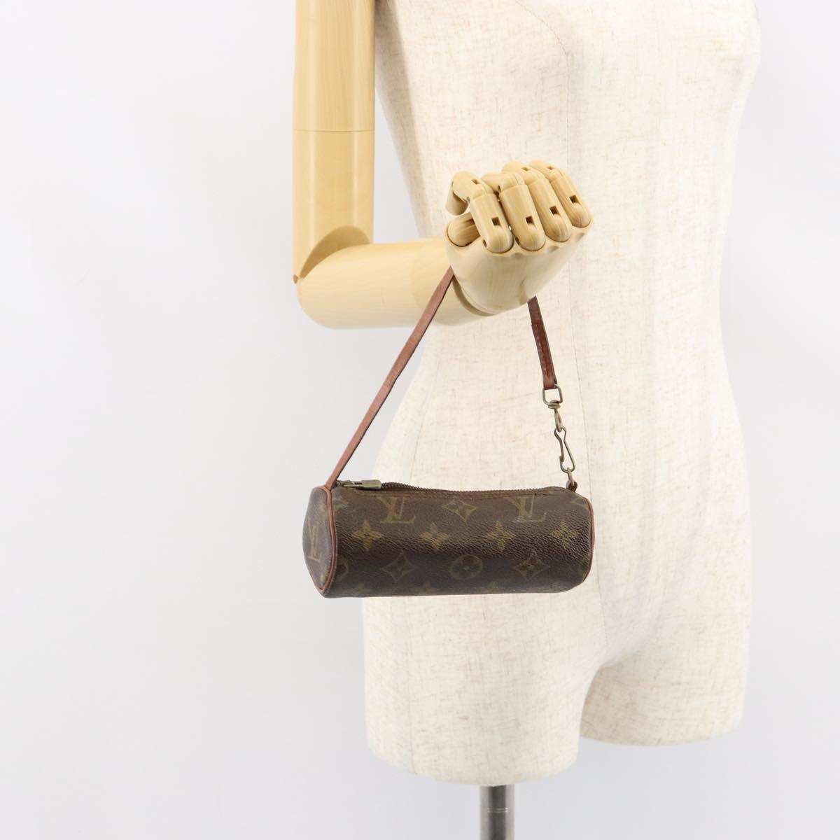 LOUIS VUITTON Monogram Papillon Pouch LV Auth 156082