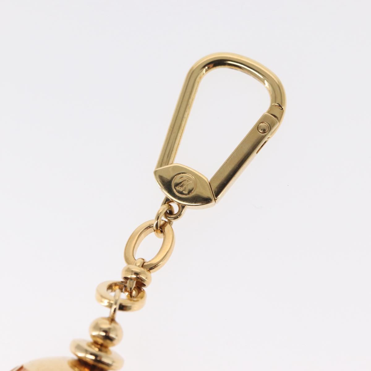 LOUIS VUITTON Porte Cles Ice Ball Bag Charm metal Gold M66779 LV Auth 156108M