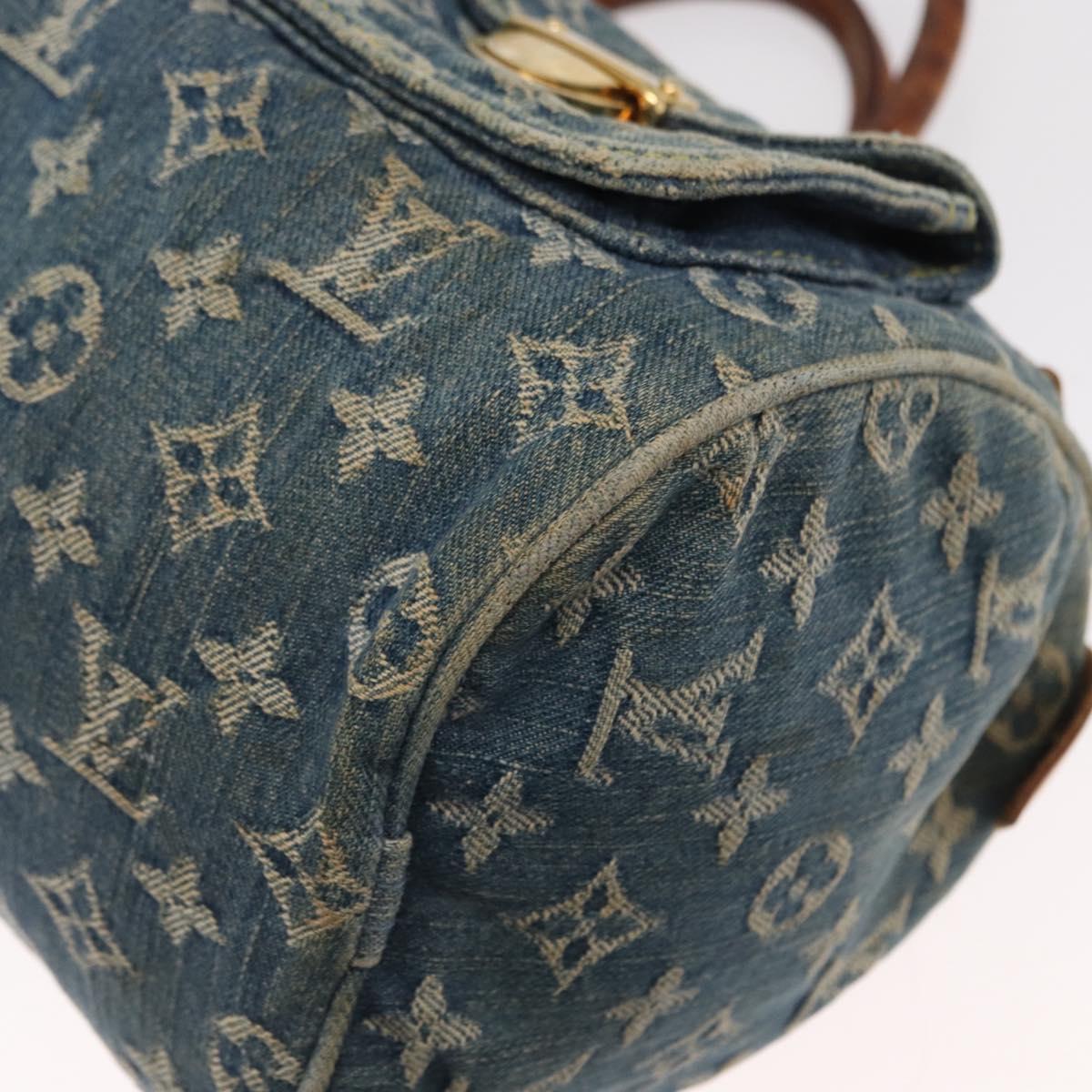 LOUIS VUITTON Monogram Denim Neo Speedy Hand Bag Blue M95019 LV Auth 156114