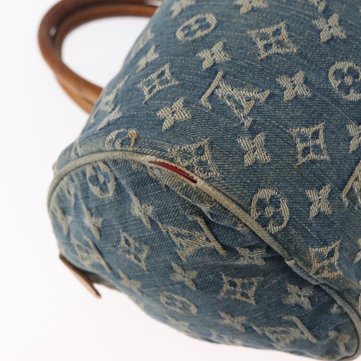 LOUIS VUITTON Monogram Denim Neo Speedy Hand Bag Blue M95019 LV Auth 156114