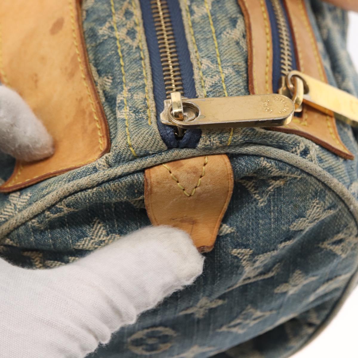 LOUIS VUITTON Monogram Denim Neo Speedy Hand Bag Blue M95019 LV Auth 156114