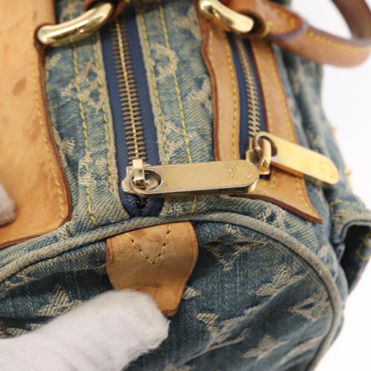 LOUIS VUITTON Monogram Denim Neo Speedy Hand Bag Blue M95019 LV Auth 156114