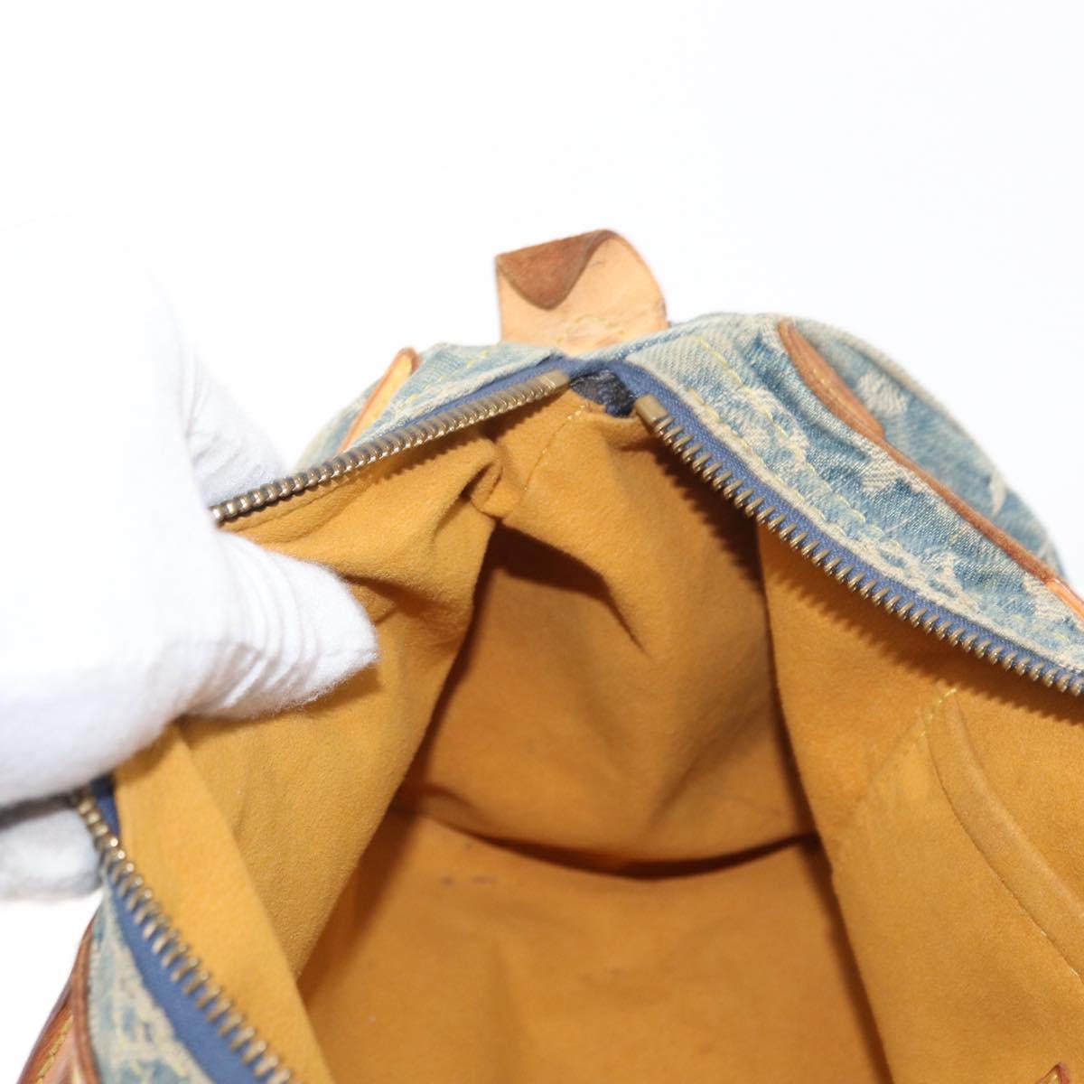 LOUIS VUITTON Monogram Denim Neo Speedy Hand Bag Blue M95019 LV Auth 156114